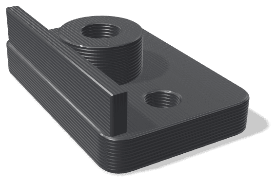 Sample part made from PA-CF