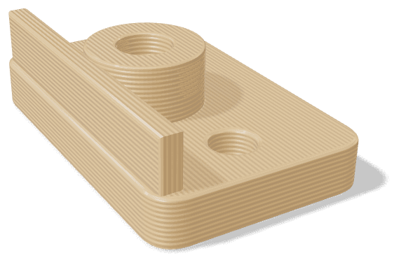 Sample part made from PEKK