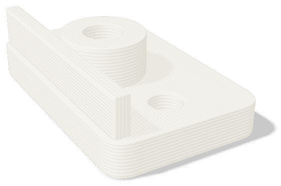 Sample part made from PVA